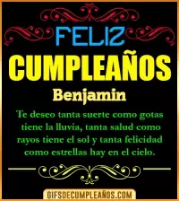 Frases de Cumpleaños Benjamin